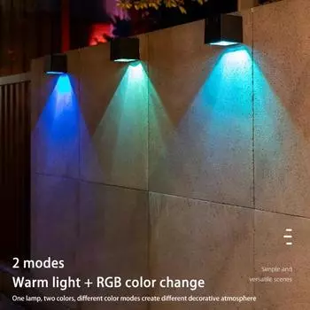 Outdoor Solar Wall Light IP65 Waterproof Garden Courtyard Decorative Light 3000K Solar Light Luz Solar Para Exterior solar wall light