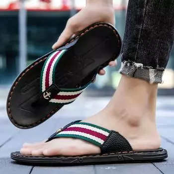 Outdoor Summer Male Slipper Shiatsu Men s Shoe Flip Flops Clappers 2024 Adult High Quality Fashion Elegant Rubber Style Slides 39