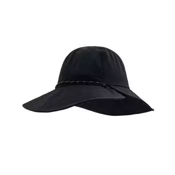 Outdoor Sunshade Sunscreen Cap Foldable Bucket Hat Women s Neck Big Eaves Quick-drying Thin Camping Sun Hat чёрный