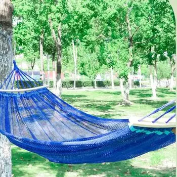 Outdoor Thickened Single and Double Anti Rollover Ice Silk Cloth Hammock, Outdoor Children s Swing Hammock