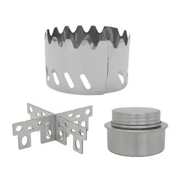 Outdoor Windproof Camp Stove Small Alcohols Backpacking Stove Light weight Brass Spirits Burners Picnics BBQ Furnaces