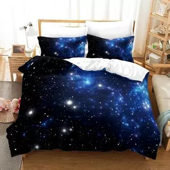 Outer Space Bedding Set For Children Planet Duvet Cover Bed Cover Comforter Bed Quilt Cover High Quality 240220 70x133cm 2pcs