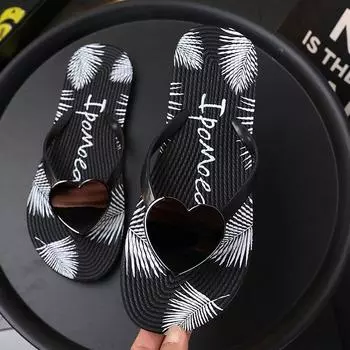 Верхняя одежда Новые тапочки женские Clip Feet Летние женские шлепанцы Модные универсальные женские шлепанцы с персиковым сердцем на плоской подошве 5