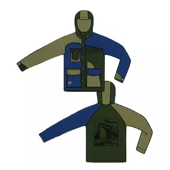Outerwear 40 Years Camping Parka Blue Crazy L [Chums] Men s