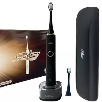 [Outlet product] Oral specialty store (R) [Feather-soft brush] linear sonic toothbrush Plume (Plume) 1 unit +Travel case included (black) electric