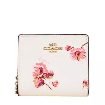 Кошелек Outlet Bifold Wallet C8691 IMCAH Floral Pattern [Coach] Женский (Мел Мульти)