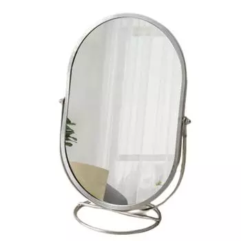 Oval Vanity Mirror Light Luxury Desktop Stand Mirror Creative Makeup Mirror Women