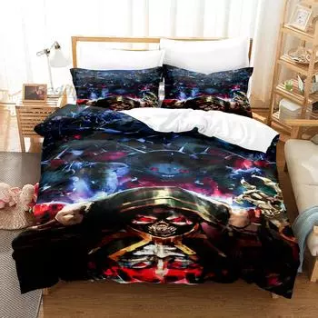 OVERLORD Комплект постельного белья Single Twin Full Queen King Size Комплект постельного белья Aldult Kid Bedroom Duvetcover Sets 3D Print Кондиционер AU Single(140x210cm)
