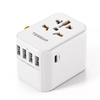 Overseas Conversion Worldwide 30W Travel Overseas 1 и 4 Type TESSAN Overseas Multi Conversion Совместимость с такими странами, как Plug, Совместимость,