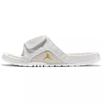 OVO x Air Jordan Hydro 7 Retro Slide White Мужские сандалии Metallic-Gold-White 873907-102