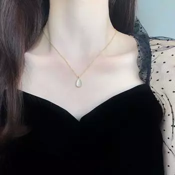 Овальное ожерелье на все тело, японский и корейский, простой темперамент, модная и универсальная, нишевая ключичная цепочка для женщин