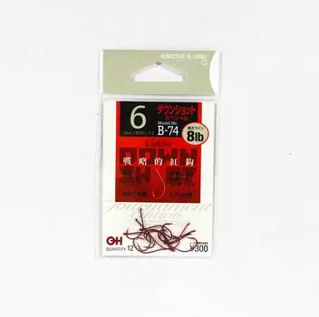 Owner B-74 Worm Hook Down Shot SP Size 6 (5828)