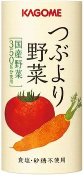 Овощной сок Kagome Tsubuyori Yasai 15 бутылок Содержит 350 г домашних овощей Без консервантов, соли, сахара, ароматизаторов,