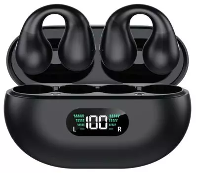 OWS Bluetooth-амбушюры с открытым ухом, беспроводные, превосходные, автоматические, сенсорные, светодиодные, полностью автоматические, без языковой инструкции [True]