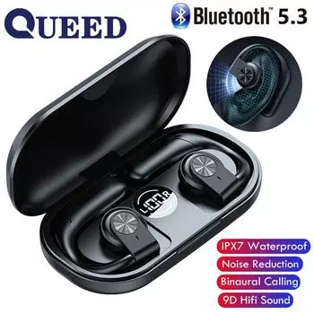 OWS Open Bluetooth-гарнитура Висячие уши без ушных спортивных гарнитур с длительным сроком службы батареи чёрный