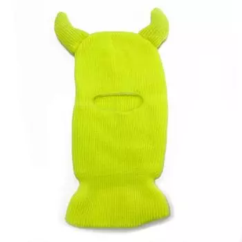 Ox Horn Full Face Ski Mask Single Hole Halloween Cotton Hat Cycling Equipment