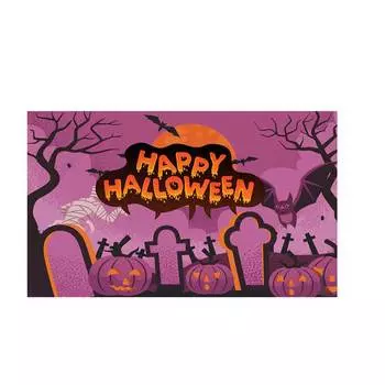 Oxford Cloth Halloween Banner Folding Hanging Stylish Reusable Washable Indoor Outdoor Club Party Decorative Flag Ornament