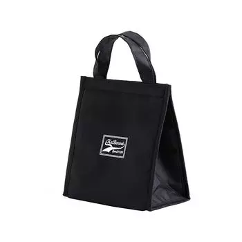 Oxford Cloth Insulated Lunch Bag Food Box Storage Bag Tote For Women Men Kids чёрный