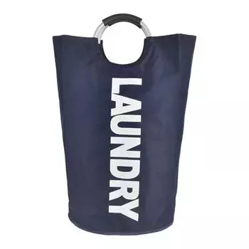 Oxford Cloth Laundry Basket with Handle Multifunction Container Supplies for Book Toy Dolls Underwear Collection Bag темно-синий