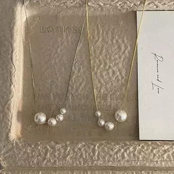 Ожерелье из стерлингового серебра 925 пробы с жемчугом, женское, легкое, роскошное, элегантное, нишевое, дизайн, высококлассный темперамент, летние, новые аксессуары 925 silver
