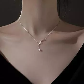 Ожерелье из стерлингового серебра S925 Ins Special-Interest Design Light Luxury High-Cate Элегантная универсальная цепочка для женщин 925