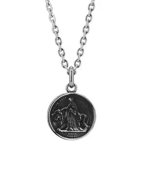 Ожерелье LION HEART Una Lion Coin из нержавеющей стали 316L, аллергия, 50 см, серебро LH-1 и ожерелье/хирургическое (совместимый с металлом)