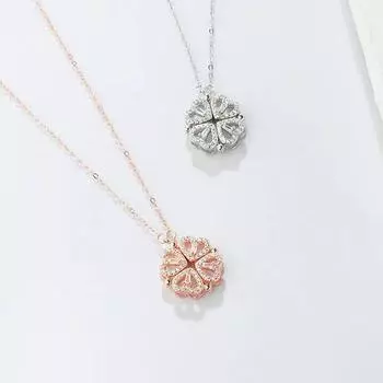 Ожерелье Love Clover из стерлингового серебра 925 пробы с открытым и закрытым звеном, один стиль для ношения в двух направлениях, полностью бриллиантовая легкая роскошная цепочка на ключицу, высокое качество 925