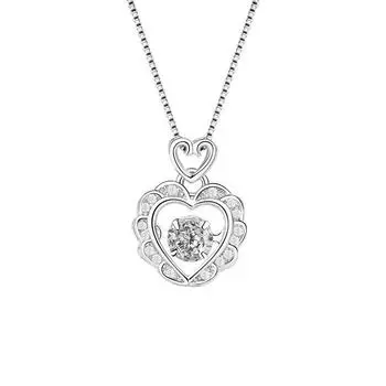 Ожерелье Love Heart Shape Pink Agile для женщин, японское и корейское, простое и модное, вызывающее бьющееся сердце, цепочка на ключицу