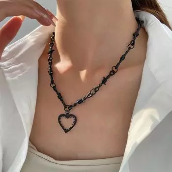 Ожерелье Love of Thorn Модные ожерелья в стиле хип-хоп и панк чёрный