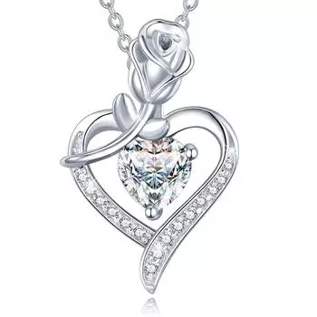 Ожерелье Love Rose для женщин, простая цепочка в форме сердца на ключицу