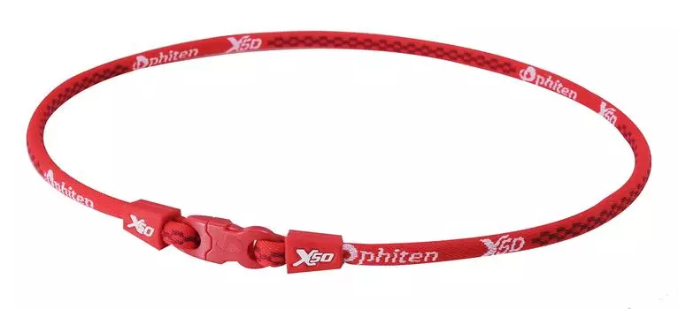 Ожерелье Phiten RAKUWA Neck X50 красное 45 см
