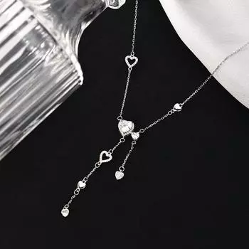 Ожерелье с кисточками Love Tassel, темперамент, универсальная цепочка на ключицу, нишевый дизайн, украшение, легкий роскошный подарок для девушки