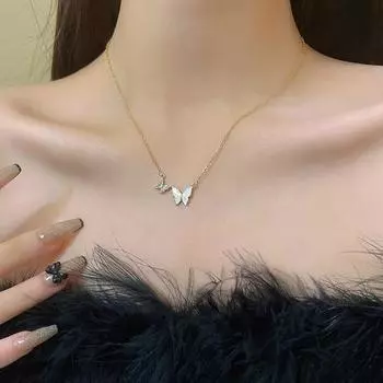 Ожерелье с подвеской, асимметрия, легкий, роскошный, уникальный, модный, прочный, подарок на день Святого Валентина, бант из титановой стали