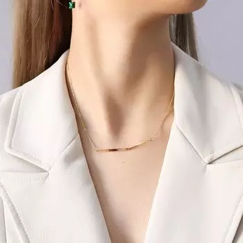 Ожерелье с подвеской Twist Arc Smile Simple, женское ожерелье из титановой стали, ювелирные изделия из нержавеющей стали P798