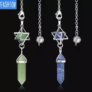 Ожерелье с шестиугольной призмой и кристаллом Watermelon-Crystal