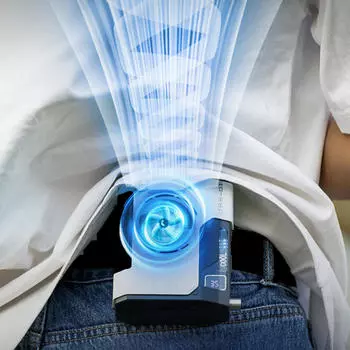 Ожерелье-веер Hands Free Носимое под рубашкой Портативное талии Blue 5000mah