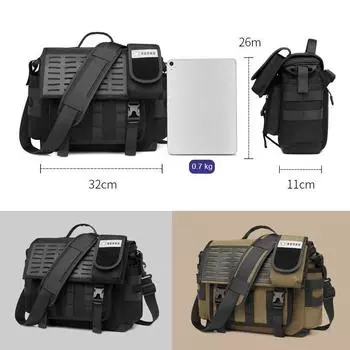 Ozuko Fashion Leisure Postman Charter Can Outdoor Водонепроницаемая сумка-мессенджер на одно плечо чёрный