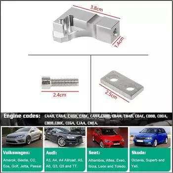 P2015 Впускной коллектор ремонтный кронштейн для Volkswagen 2.0 TDI CR впускной алюминиевый коллектор заслонка V157 комплект двигателя привода 03L129711E серебряный