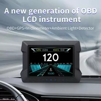 P22 проекционный дисплей OBD+GPS 2D HUD Автомобильный цифровой спидометр Умный электронный инклинометр Внедорожный измеритель уклона Автомобильные аксессуары