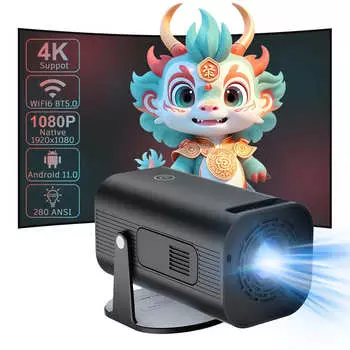 P330 Android 11 280 ANSI проектор 4K 8K Native 1080P Wifi6 BT5.0 кинотеатр Smart TV уличный портативный мини-проектор модернизированный домашний кинотеатр EU Plug