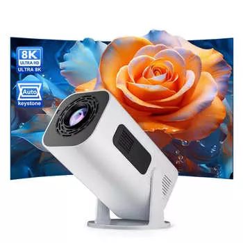 P330 Проектор Мини Модернизированный Android 11 280 ANSI 4K 8K Native 1080P Wifi6 BT5.0 Домашний Кинотеатр Уличный Портативный Видеотеатр EU Plug