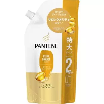 P&G Japan Pantene Extra Damage Care Treatment Conditioner Refill Extra Large Size 600g Шампунь/кондиционер (уход за повреждениями) После мытья шампунем слейте воду.