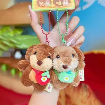 Pabaisi Dachshund Plush Keychain Design With Backpack And Scarf Gift For Backpack