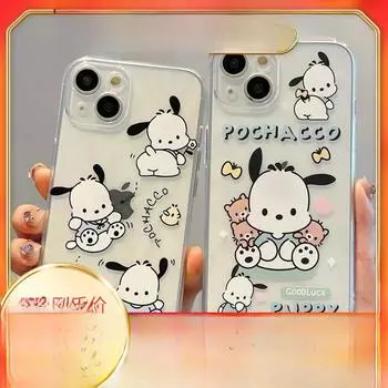 Pacha Dog Cartoon Case for iPhone 11/12/13/14/15 Pro Max - Cute, Transparent, All-Inclusive Design iPhone 11 Pro Max