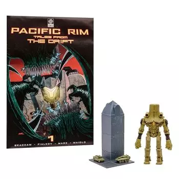 Pacific Rim McFarlane Toys черный альфа (Егерь) Игровой набор с фигуркой размером 4 дюйма и комиксами, 14736