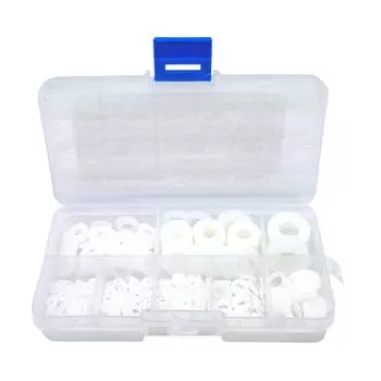 Pack Of 500 Nylon Washers Home Improvement Flat Spacer Pads Nylon Flat Washer Assortment Suitable for Furniture Hardware