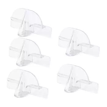 Pack of 5 Stylish Clear Wall Mounted Glasses Holders Adhesive Storage Solution for Door and Living Room Daily Use