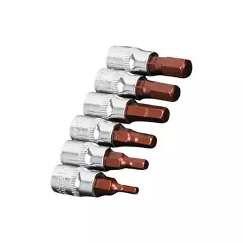 Pack of 6 Practical Alloy Steel 1/4 Drive Impact Sockets Set for Electronic Repair and Mechanical Maintenance A