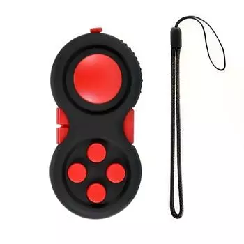Pad Fidget Pad с 8 функциями Fidget, регулятором Fidget, регулятором стресса, игрушечным кубом Fidget, снимающим стресс и тревожные игрушки Red