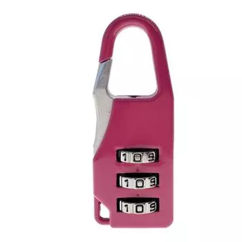Padlock 3 Digit Pad Combination Lock Mini Zinc Alloy Tool for Suitcase Drawer ToolboxRose Red розы красного